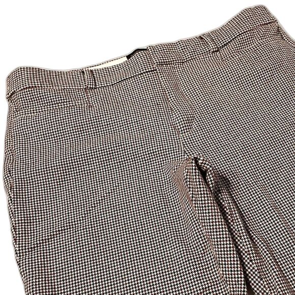 Banana Republic Sloan Purple Black Houndstooth Stretch Crop Ankle Pants Women 12 - Picture 1 of 8